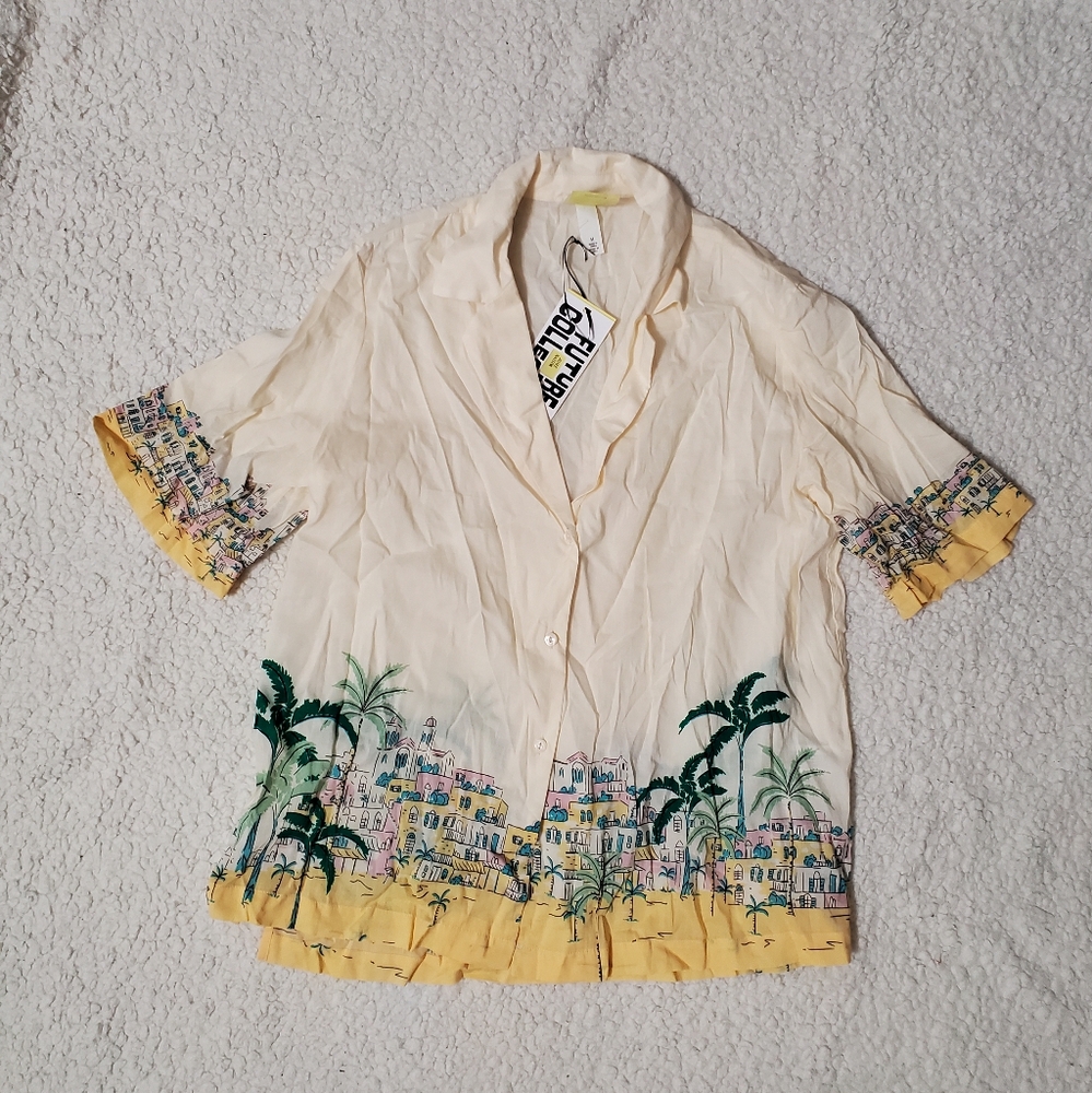 SET: Future Collective With Jenee Nylor Short Sleeve Resort Shirt & Shorts - Picture 4 of 12